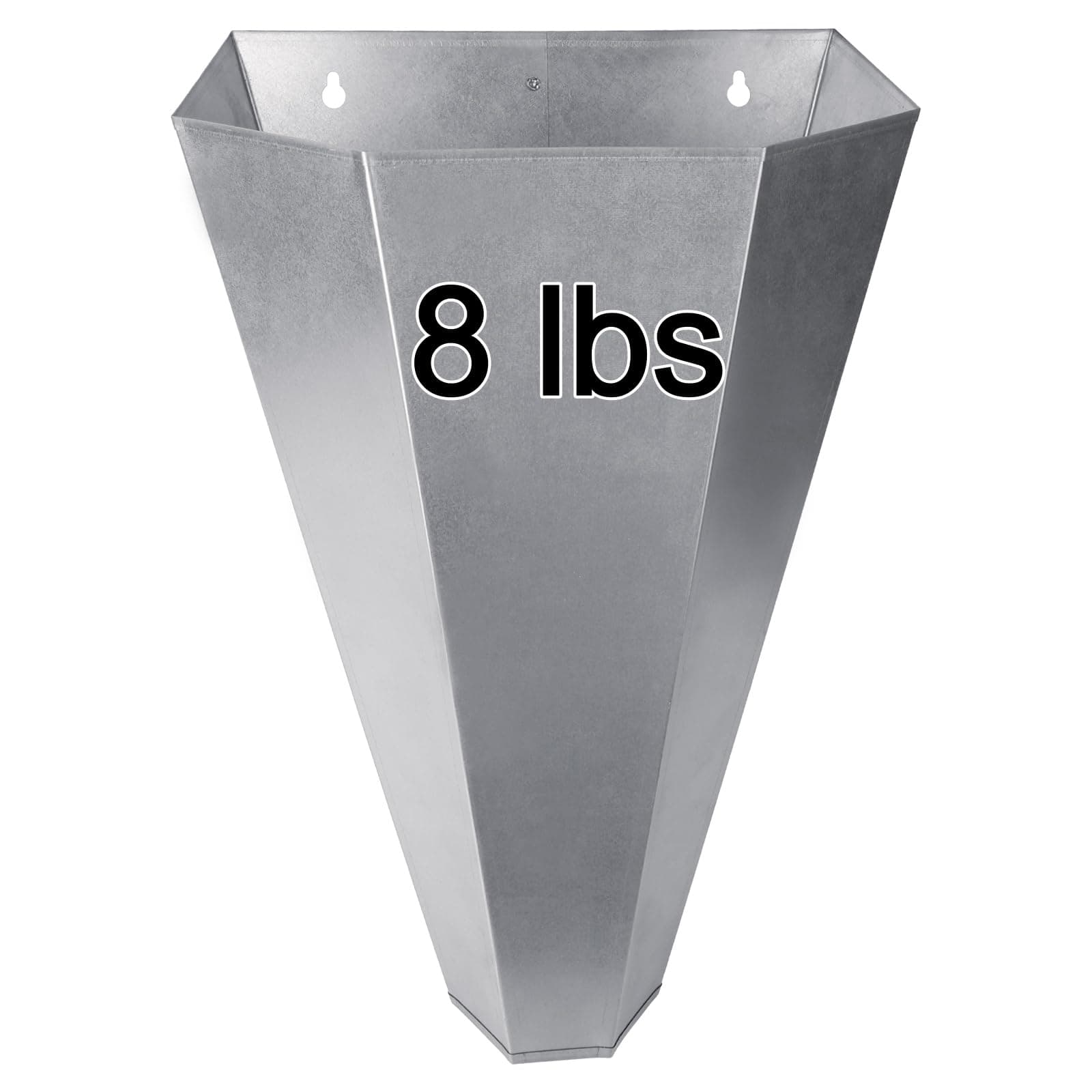 Medium Size Chicken Cone, 8lbs Galvanized Steel Poultry Restraining Cone for Chicken,for Large Layers, Broilers, Roasters, Turkeys Up to 8 Pounds Flat-Back Poultry Killing Cone Easy to Clean