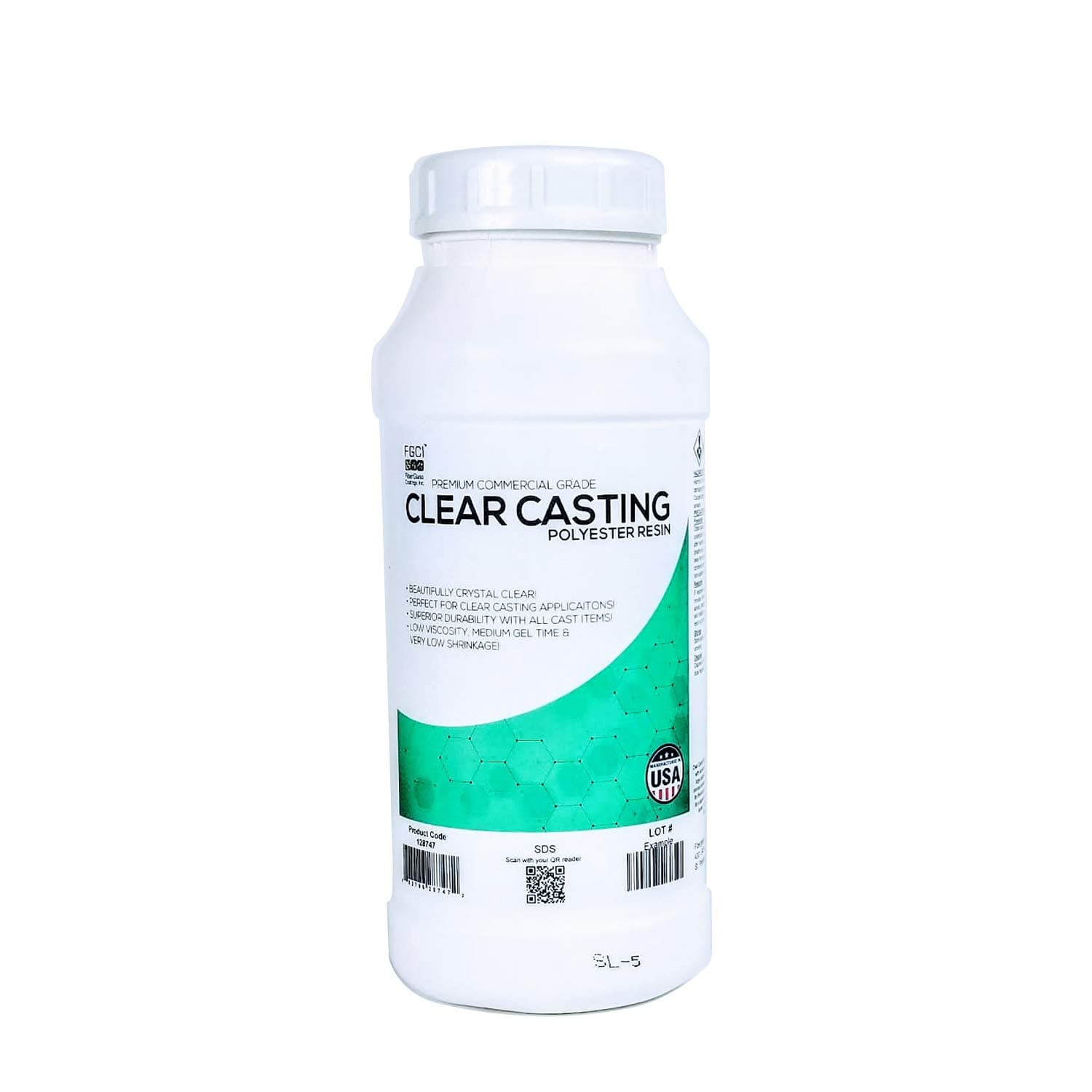 Clear Casting Resin, Polyester Resin, UV Resin kit, 1 Quart w/Hardener, Liquid Plastic, Easy Cast, Resin Molds, Resin Casting, Craft Water, Realistic Fake Water, Molding Arts and Crafts