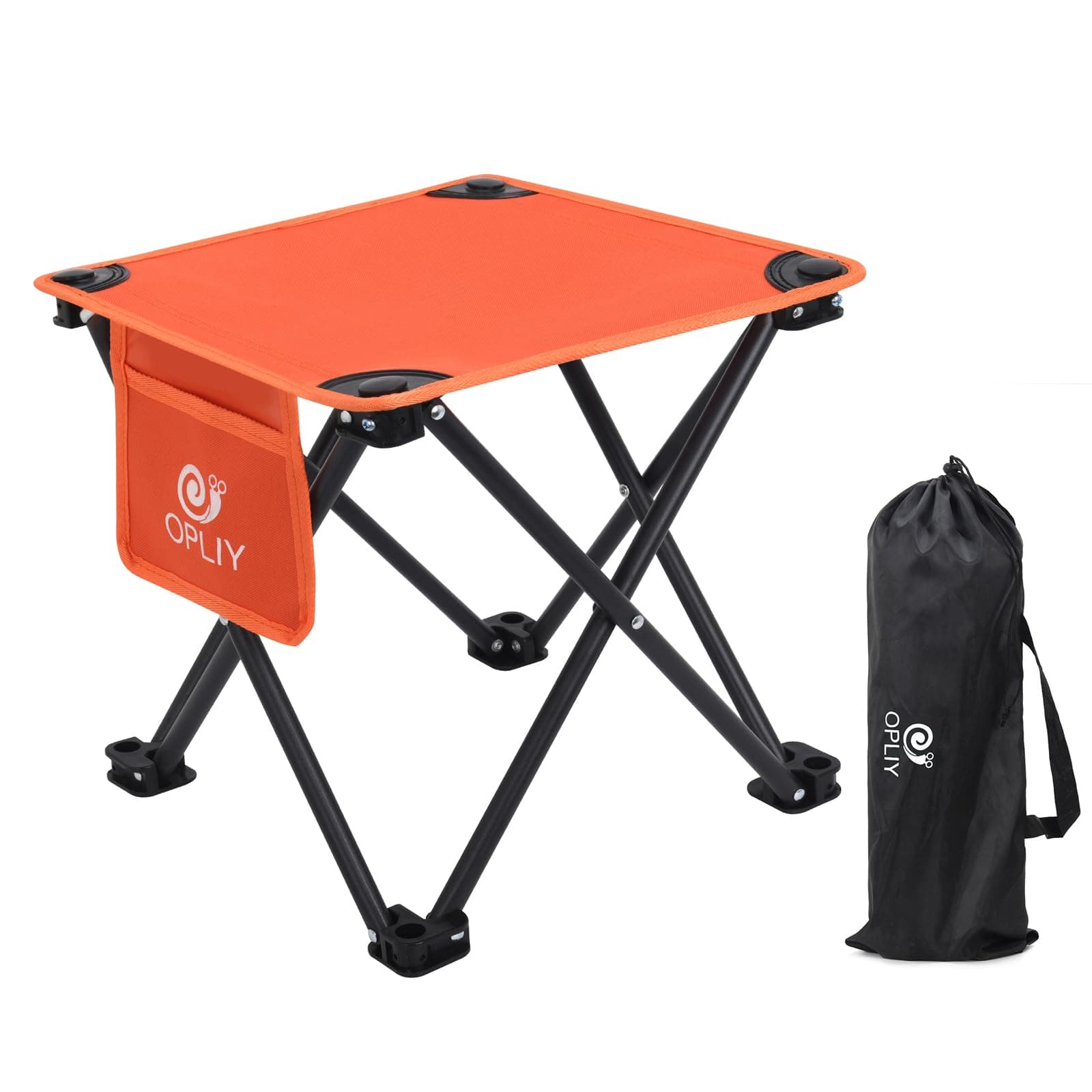 Camping Stool, Folding Small Chair Portable Camp Stool for Camping Fishing Hiking Gardening and Beach, Camping Seat with Carry Bag (Orange)