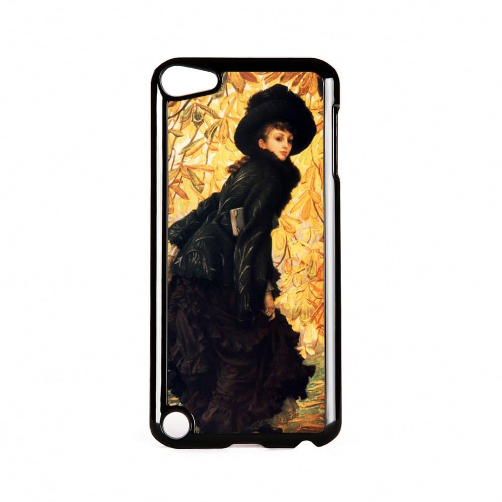 Octobre by Ames Jacques Joseph Tissot Black Hard Plastic Case Snap-On Protective Back Cover for Apple iPod Touch 5th Gen by Painting Masterpieces + FREE Crystal Clear Screen Protector