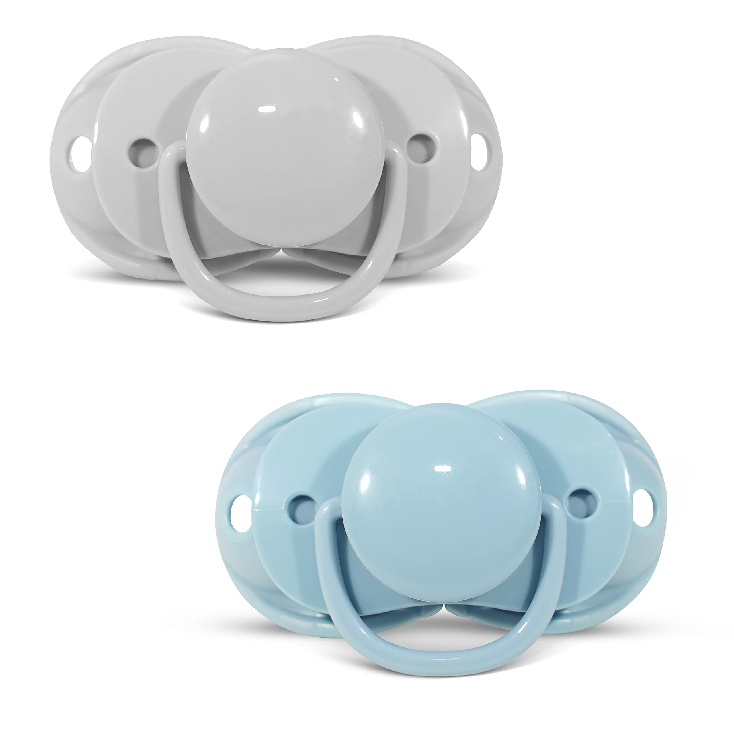 Keep-it-kleen Baby Pacifier (2PK) | 0-36m | Closes When Dropped, Stays Clean | Silicone Orthodontic (Grey/Blue)