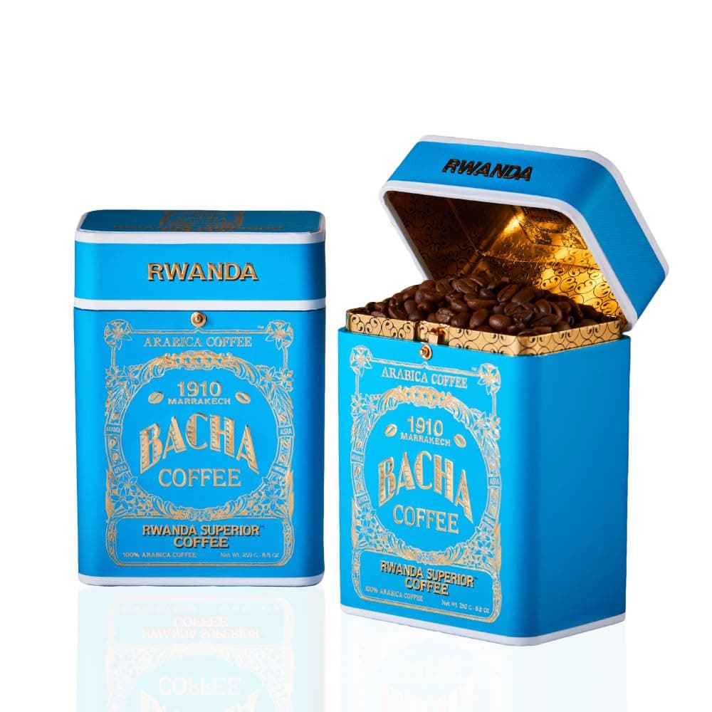 Bacha Coffee | Rwanda Superior Single Origin, Whole Beans, Medium Dark Roast, 100% Arabica Specialty Coffee, 250g Signature Nomad Collection, Gift Box