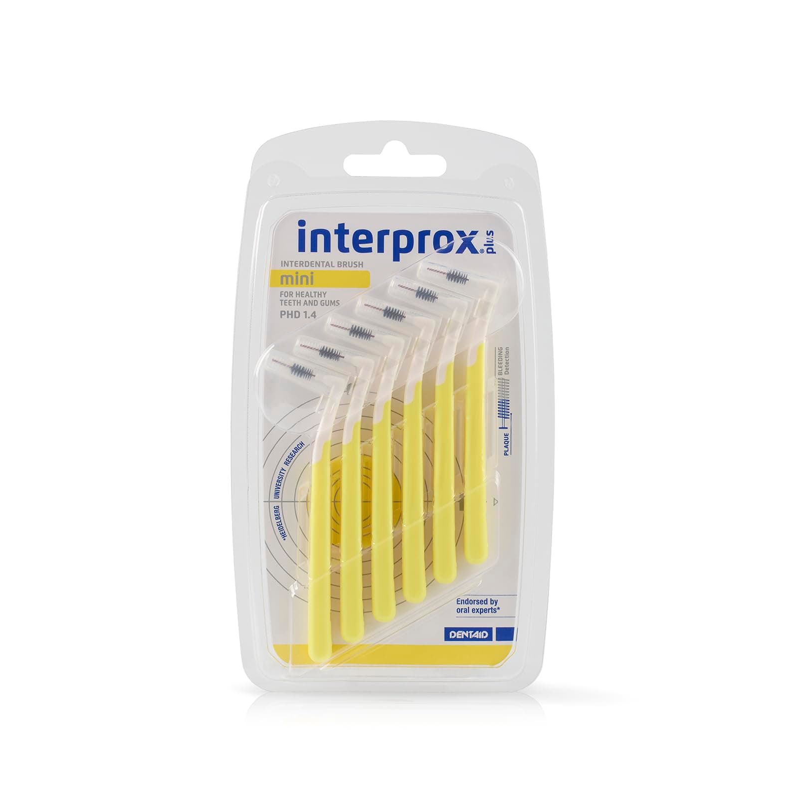 Interprox 0,7 mm Mini Gelb Plus Interproximal Bürste – 6 Stück