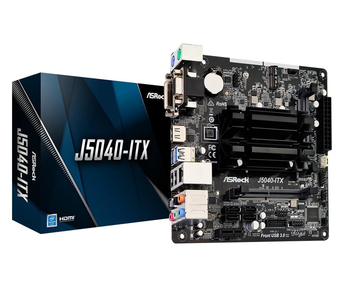 ASRock J5040-ITX Intel Quad-Core Processor J5040 Chipset Mini-ITX Motherboard