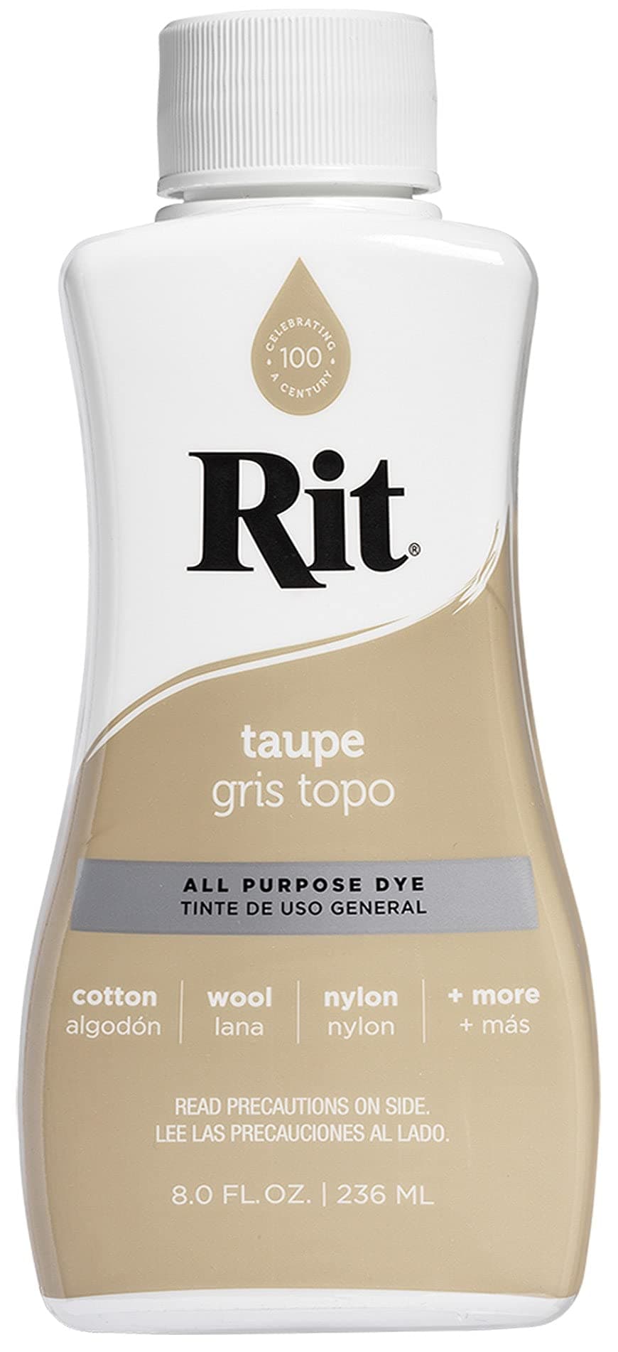 Rit All-Purpose Liquid Dye, Taupe, 8 Fl Oz (Pack of 1)