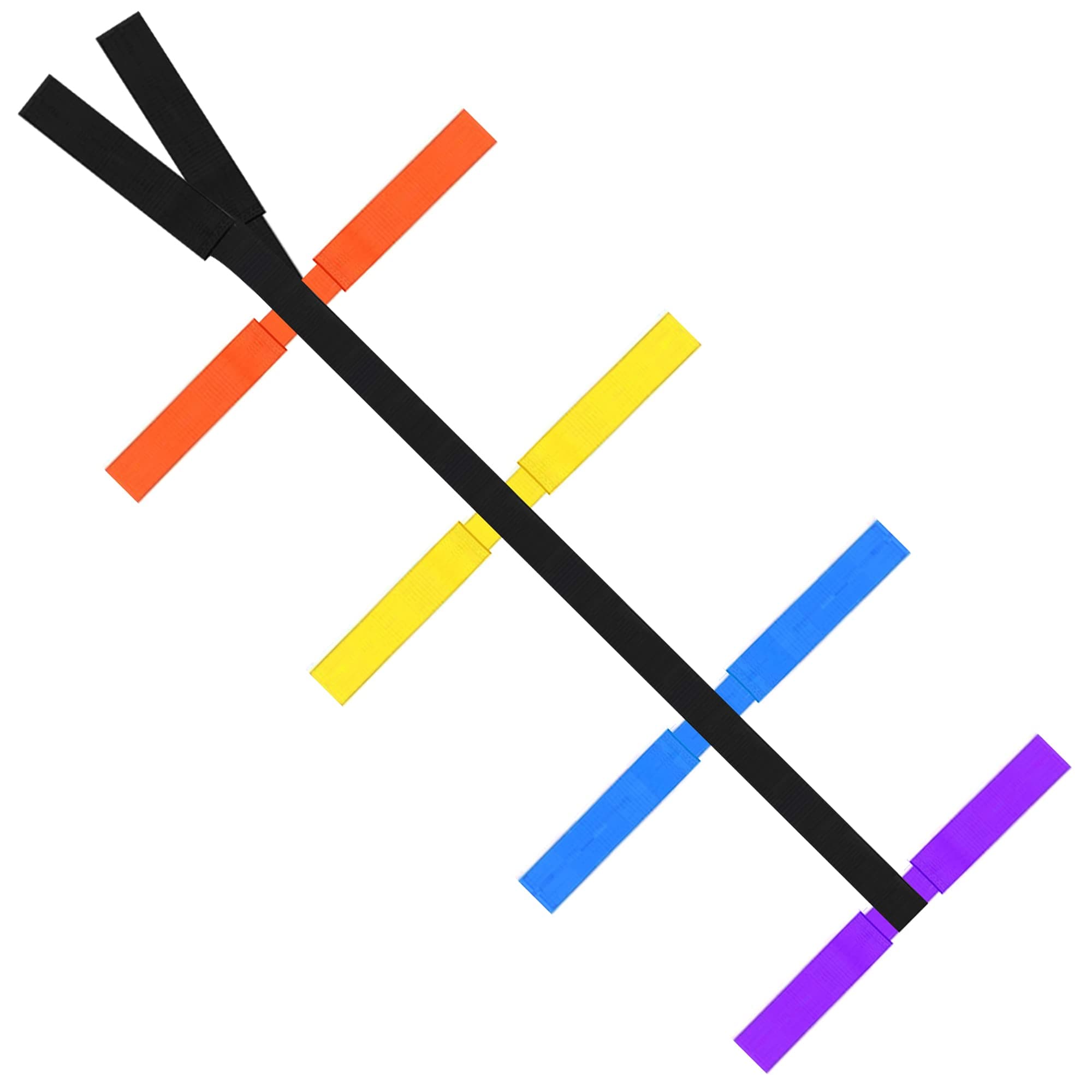 ASA TECHMED Backboard Spine Board Straps, Color Coded, Industrial Grade Medical Spider Straps for Stretcher, Immobilization, EMS First Responder Supplies