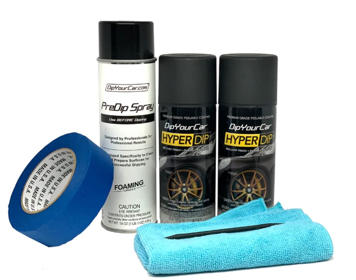 HyperDip Wheel Paint Kit - Metallic Bronze Gold Satin Coat Spray