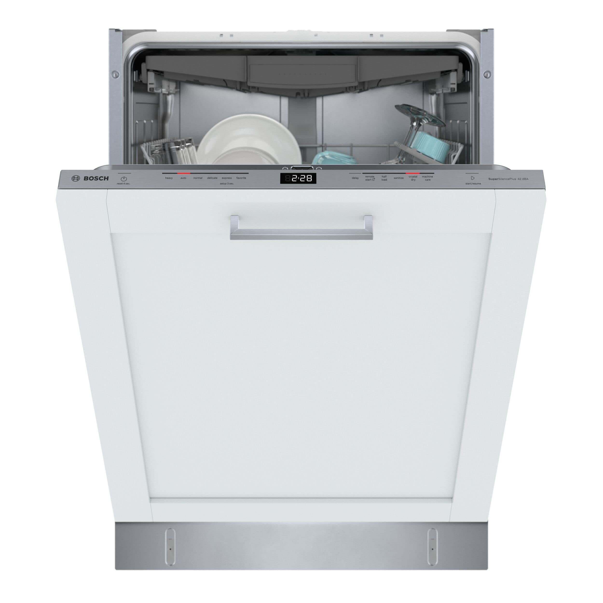 Bosch - 24" Integrated Smart Dishwashers with Home Connection, CrystalDry, Third Shelf, 42 dBA, Panel Ready (No Front Panel)