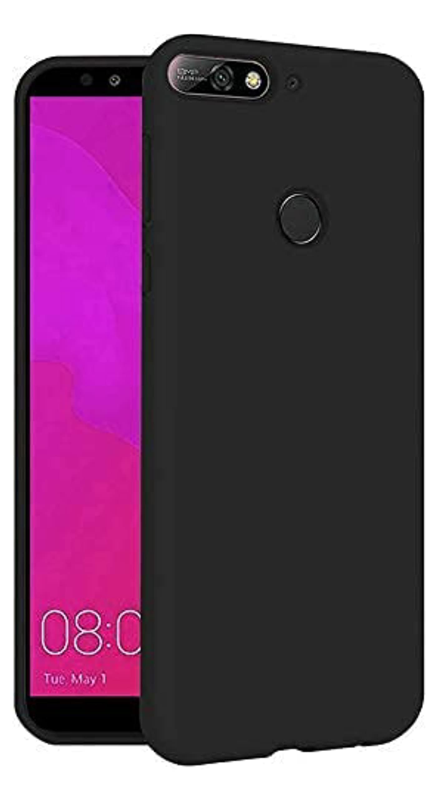 KRL Mobile Back Cover Case for Honor 7C (Silicone Case|CameraProtection|Black RL-0209)