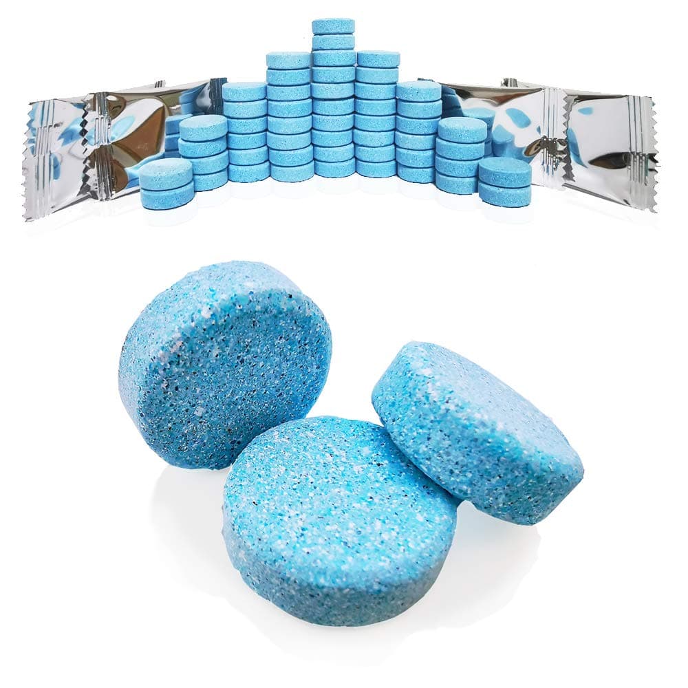 50 Pcs Car Windshield Washer Fluid concentrate Tablets,Windshield Wiper Fluid,1 Pack Makes 52.5 Gallons,1 Piece Makes 1.05 Gallons(Winter: Use With De-icer or Methanol)