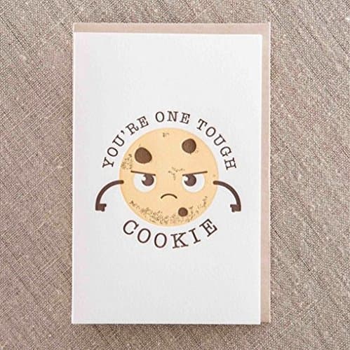 Tough Cookie Congratulations Letterpress Greeting Card
