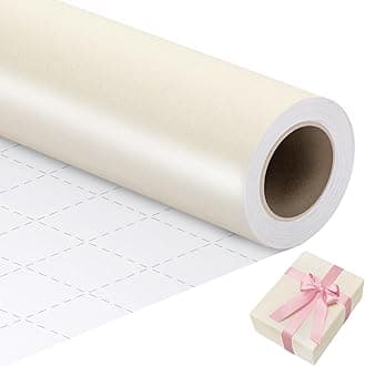 Off White Matte Wrapping Paper, 17 Inch X 33 Feet Gift Wrapping Paper for Easter Gifts, Wedding, Baby Shower, Bridal Shower, Birthday, Holiday