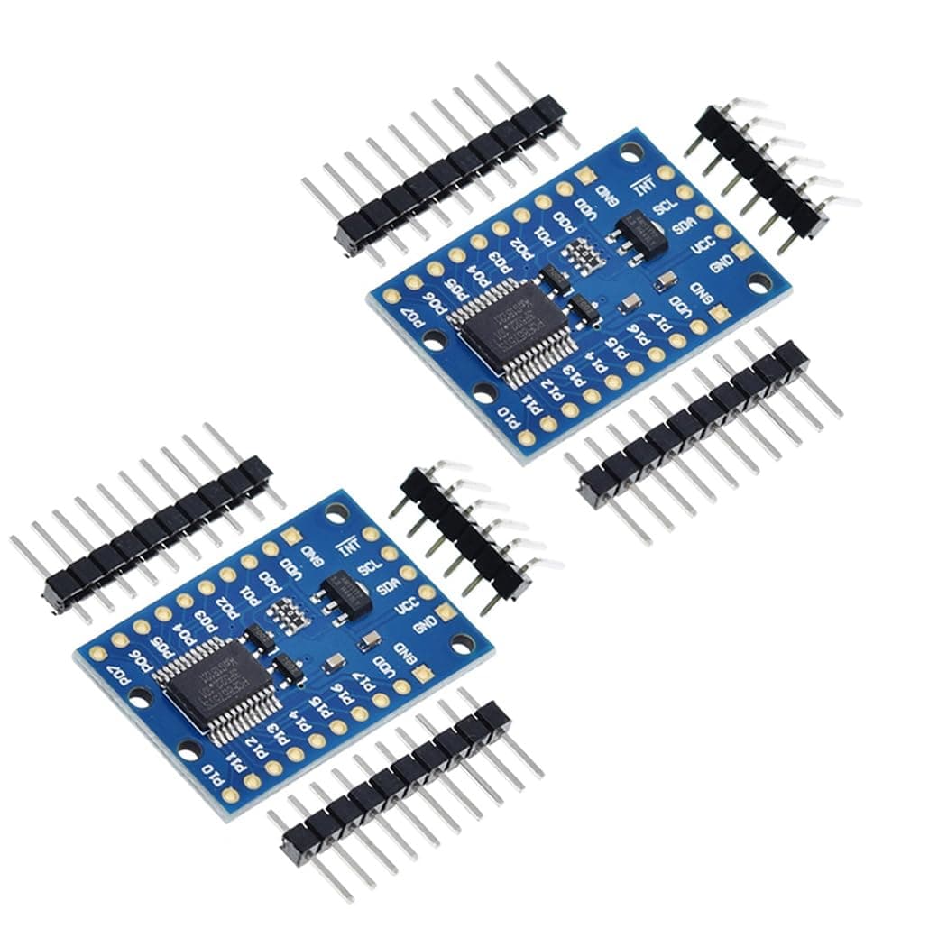Hailege 2pcs PCF8575 IO Expansion Board 16 Bits SMBus I/O Ports IIC I2C 16 IO Ports I/O Extension Shield