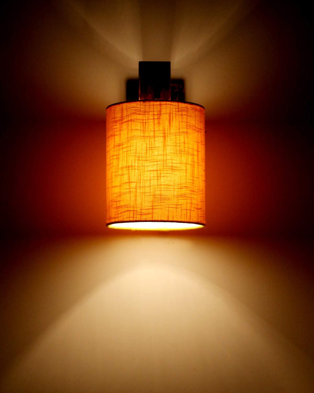 Wooden Decorative Surface Mounted Wall Lamp (Yellow)