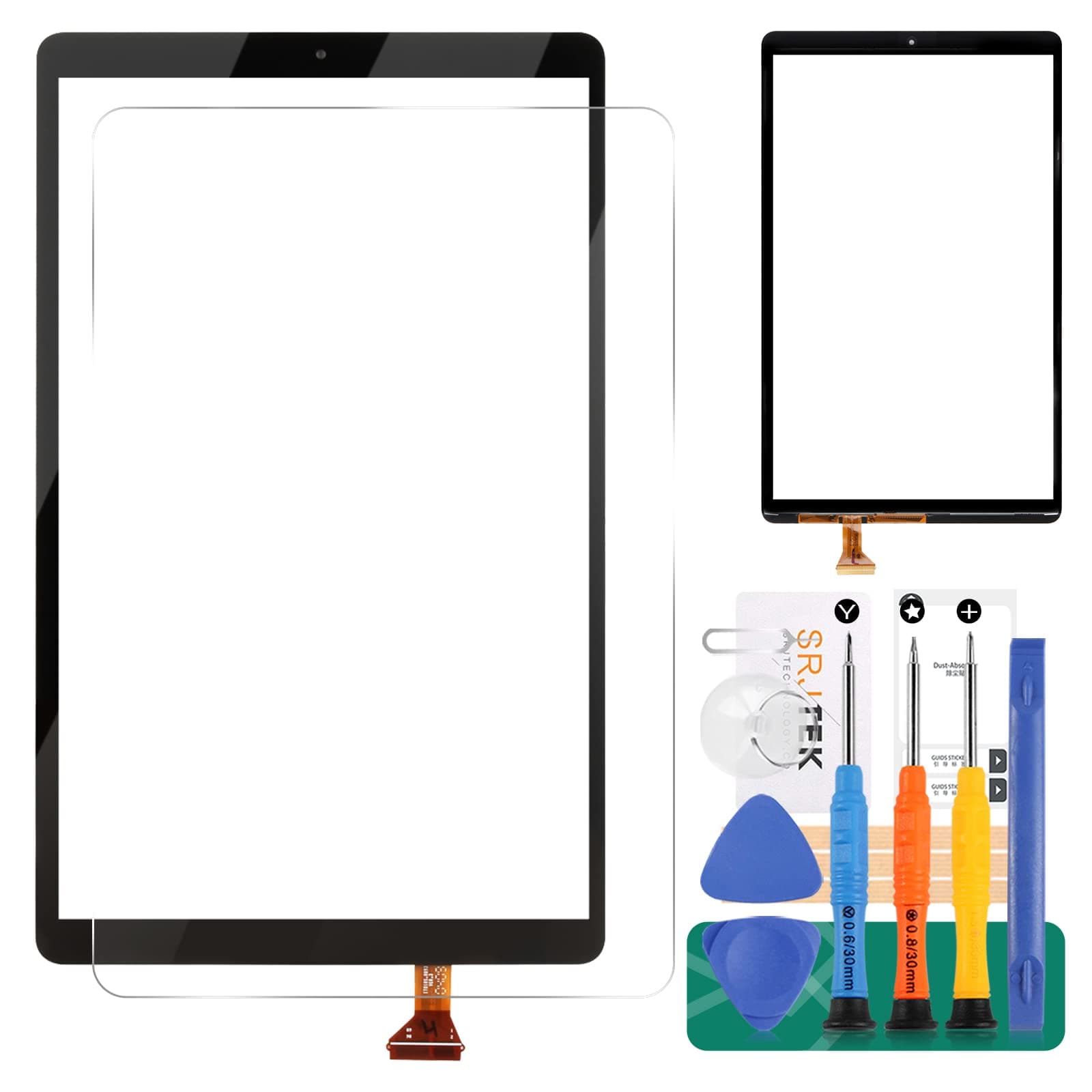 For Samsung Galaxy Tab A 10.1 2019 Screen Replacement SM-T515, SM-T510 Touch T510 T515 Touchscreen Panel Sensor Digitizer (Black)