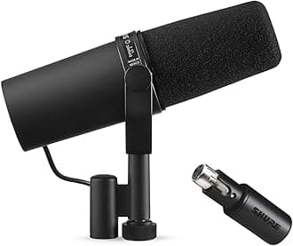 Shure SM7B + Shure MVX2U Bundle, Studio Vocal Recording Microphone with XLR to USB Connectivity
