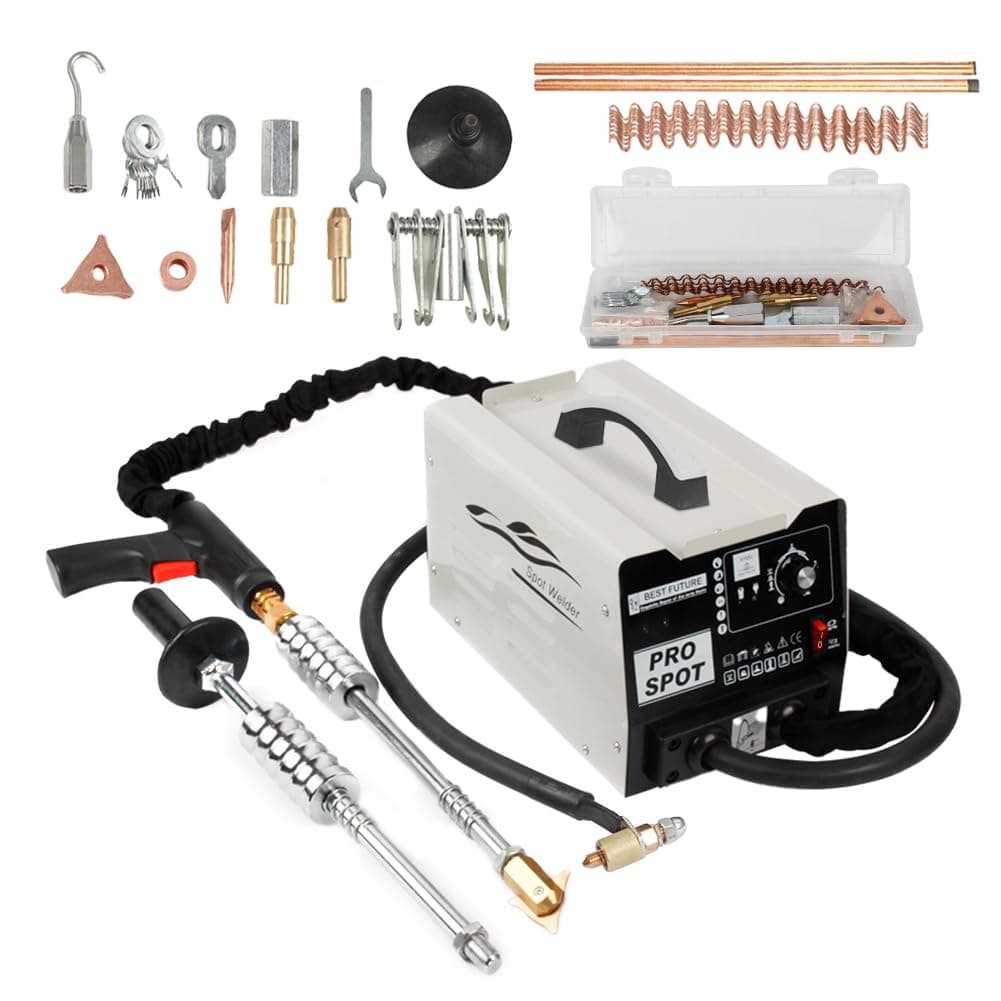 Spot Welder Dent Puller Machine Body Repair Dent Removal Tools 6 Models Dent Puller Welder 110V 3800A Car Dent Puller Smaller Welding Spot Stud Welder Dent Repair Kit Dent Remover Tool For Car/Trucks
