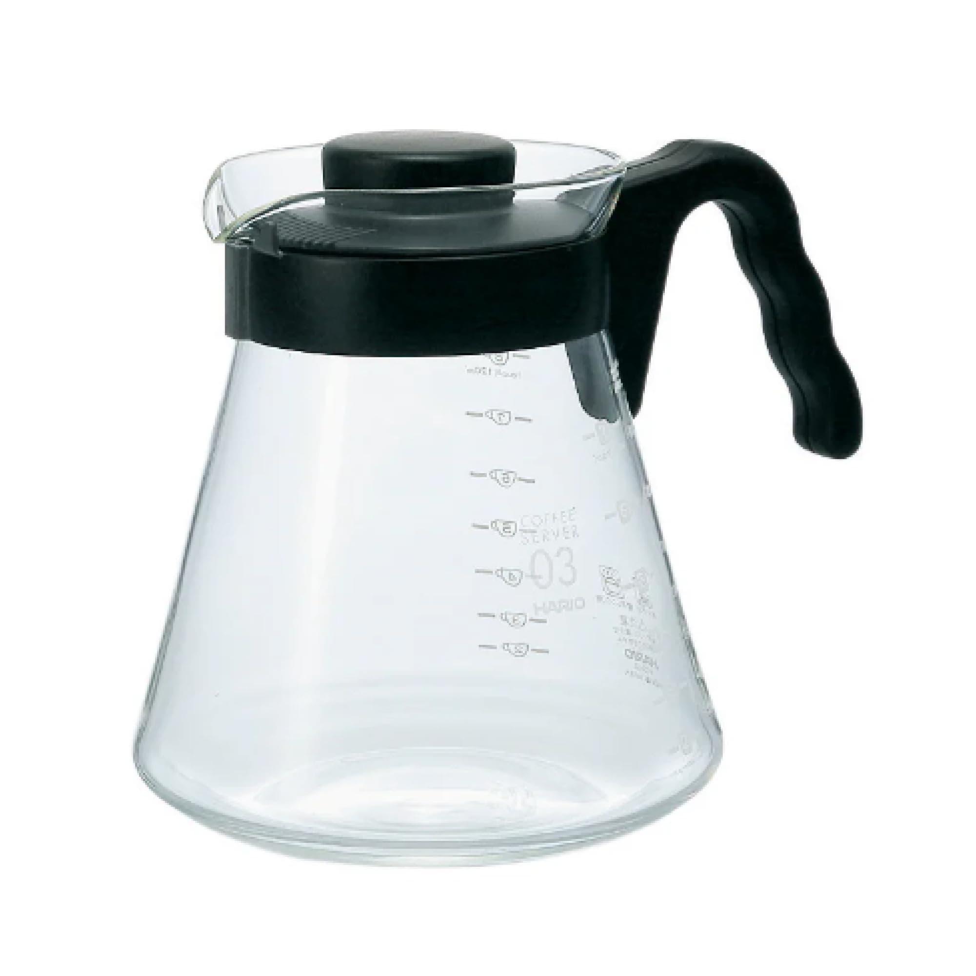 V60 Glass Coffee Server, 1000ml, Black