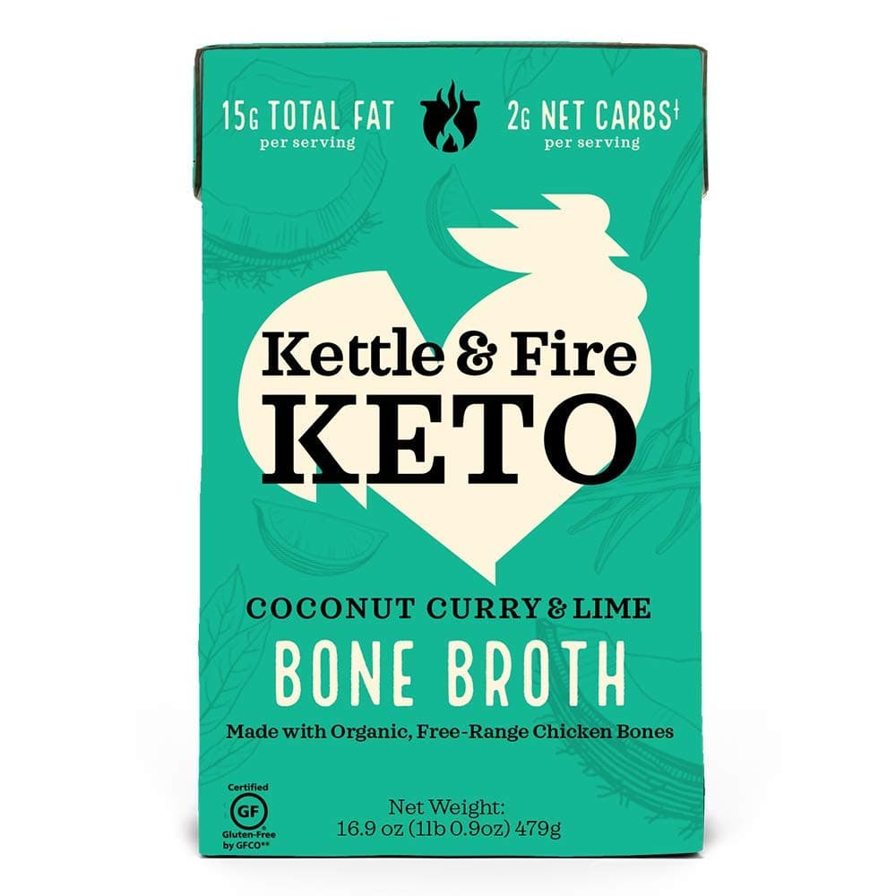Kettle & FireCoconut Curry Chicken Bone Broth, 16.9 OZ, Packaging may vary
