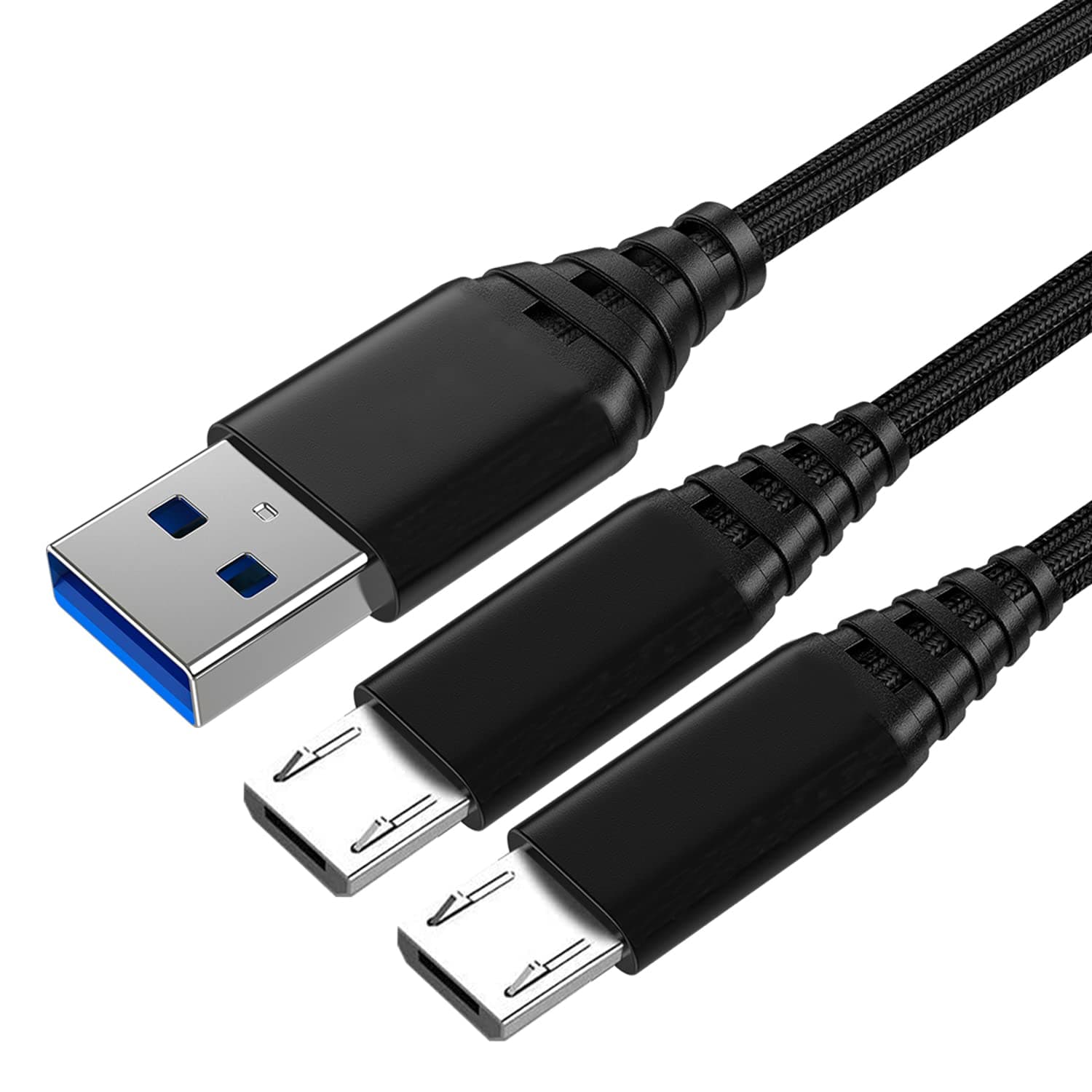 PS4 Controller Charger Cable,2 Pack 3M/10FT Micro USB Cable Charging Sync Cord for Sony PlayStation 4/Dualshock 4/PS-4 Slim/P-S4 Pro,Microsoft Xbox One/On e S/O-ne X,Play and Charge Wire,Extra Long