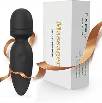 Fuwyiy Mini Massager Tools,Small Waterproof Cordless Handheld Massager with 10 Vibration Modes, Personal Handheld Massager for Back（Black）