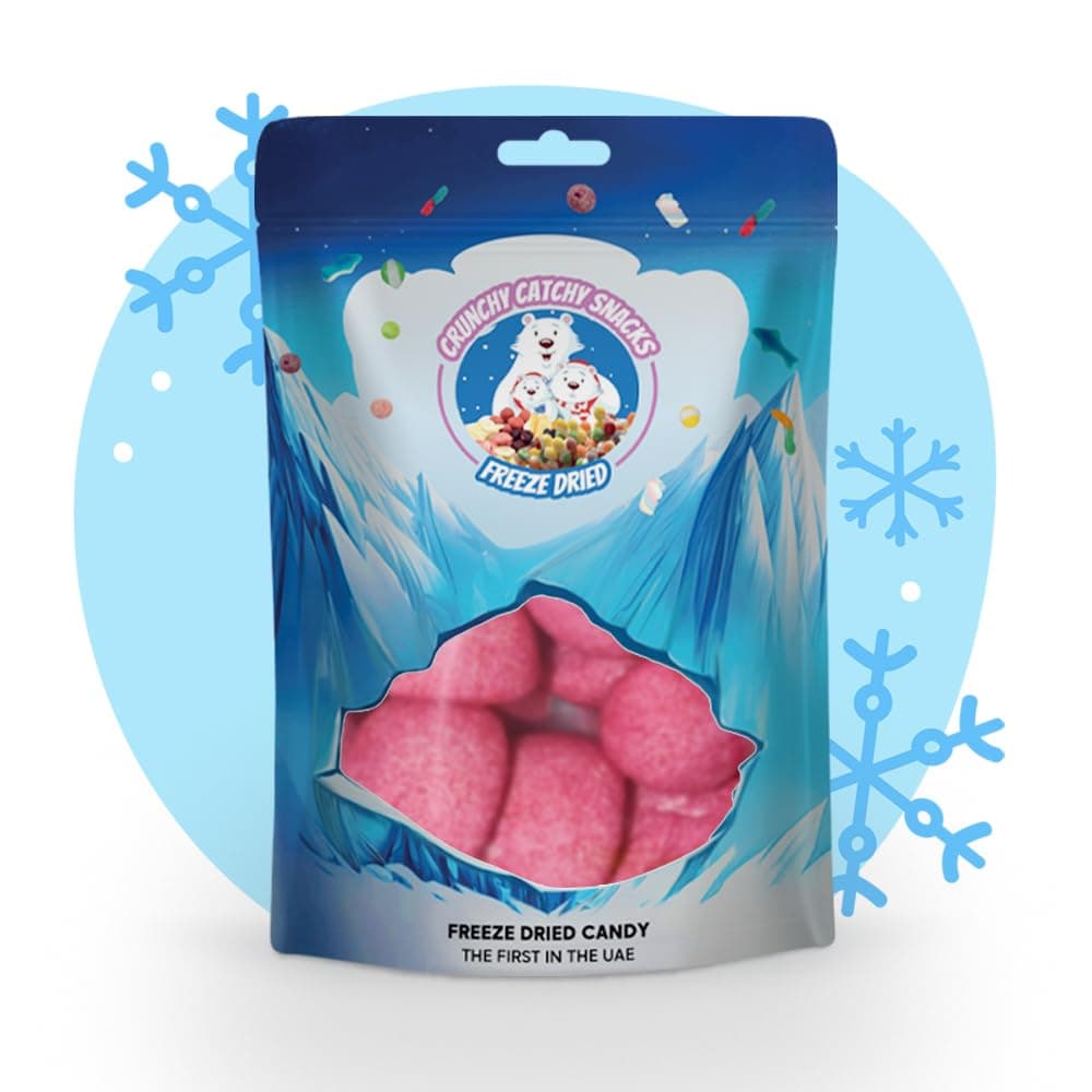 Crunchy Catchy Snacks Freeze Dried Chamallows Haribo Candy 150 g, Large