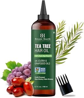 Tea Tree Hair Oil 6.7 Fl Oz (198 ml) | Hair Growth Oil for Thicker Hair, Scalp Treatment for Hair Loss, Dry & Frizzy Hair Repair, Deep Nourishing Oil for All Hair Types