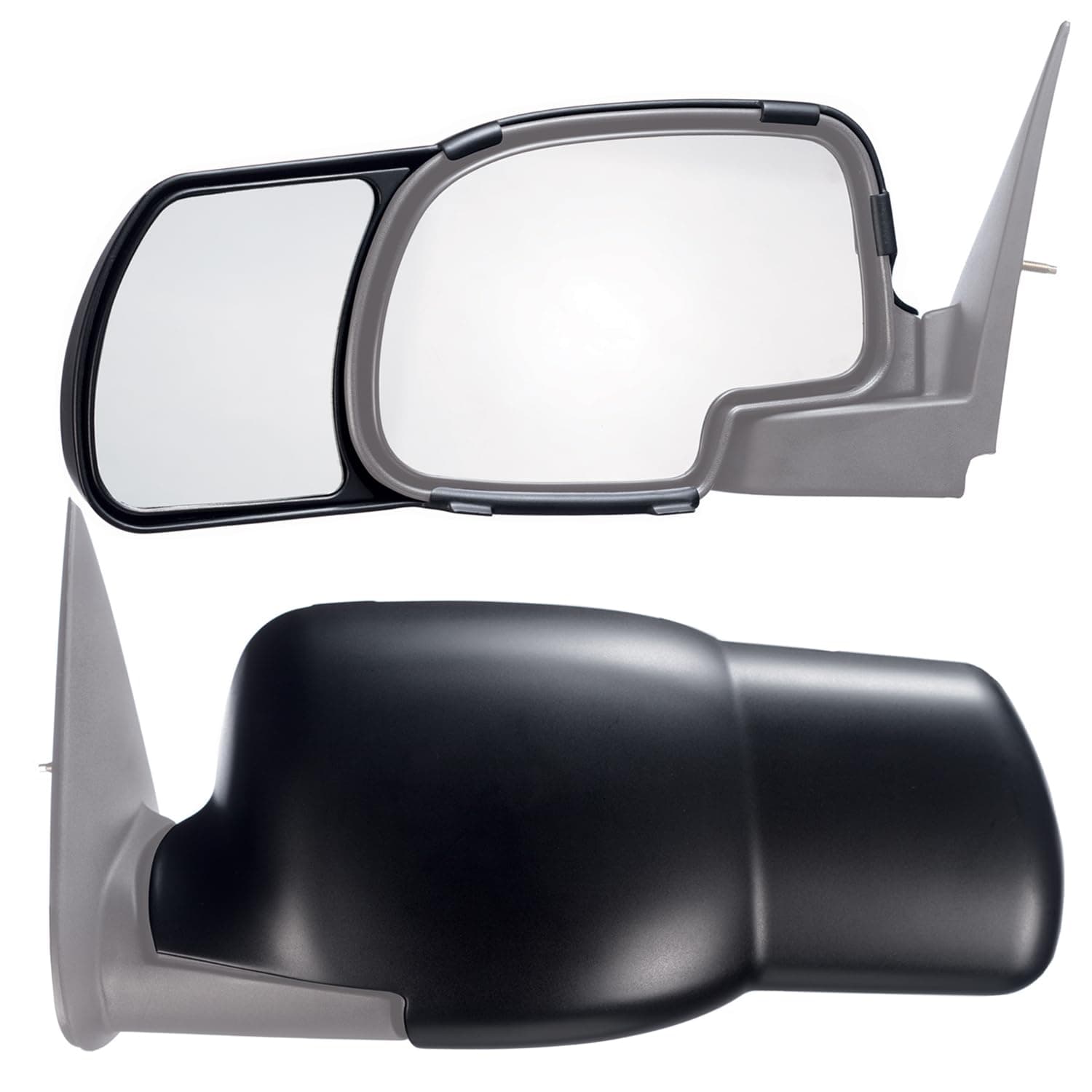 K SOURCE Snap & Zap 80800 Custom Fit Towing Mirror for 1999-2006 Silverado, Sierra, 2000-2006 Surburban, Tahoe, Thaoe XI, Yukon, Yukon XI, 2002-2006 Avalanche, 2003-2006 Yukon, 2007 Silverado, Sierra, Pickups, Patented