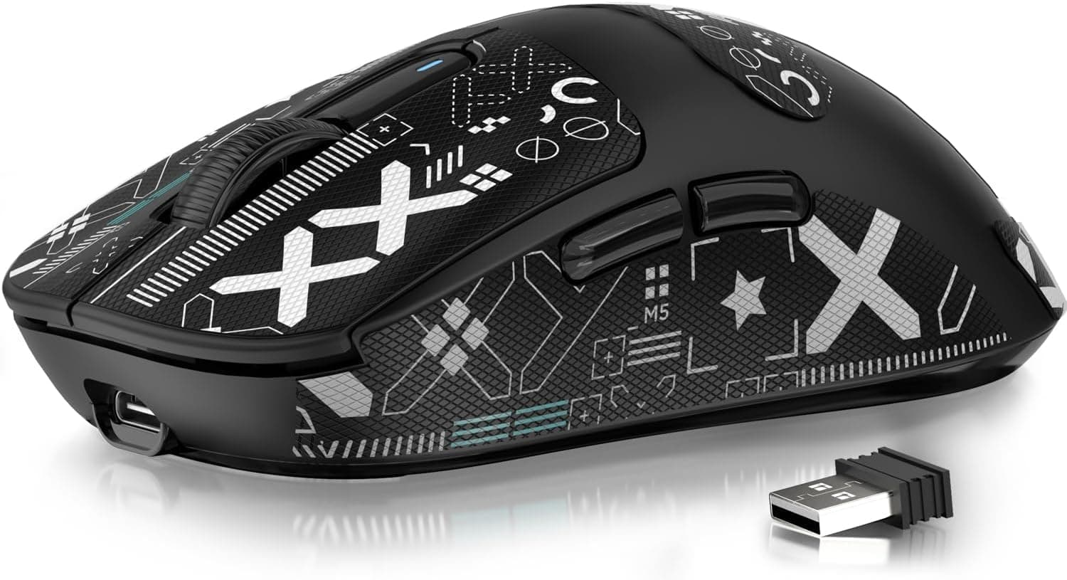 Attack Shark X3 Wireless Gaming Mouse, 49g Lightweight Triple Mode Ergonomic Computer Mouse, PAW3395 26K DPI Sensor, 200h Battery Life, Griptape Programmable Buttons for PC/Laptop/Mac/Win