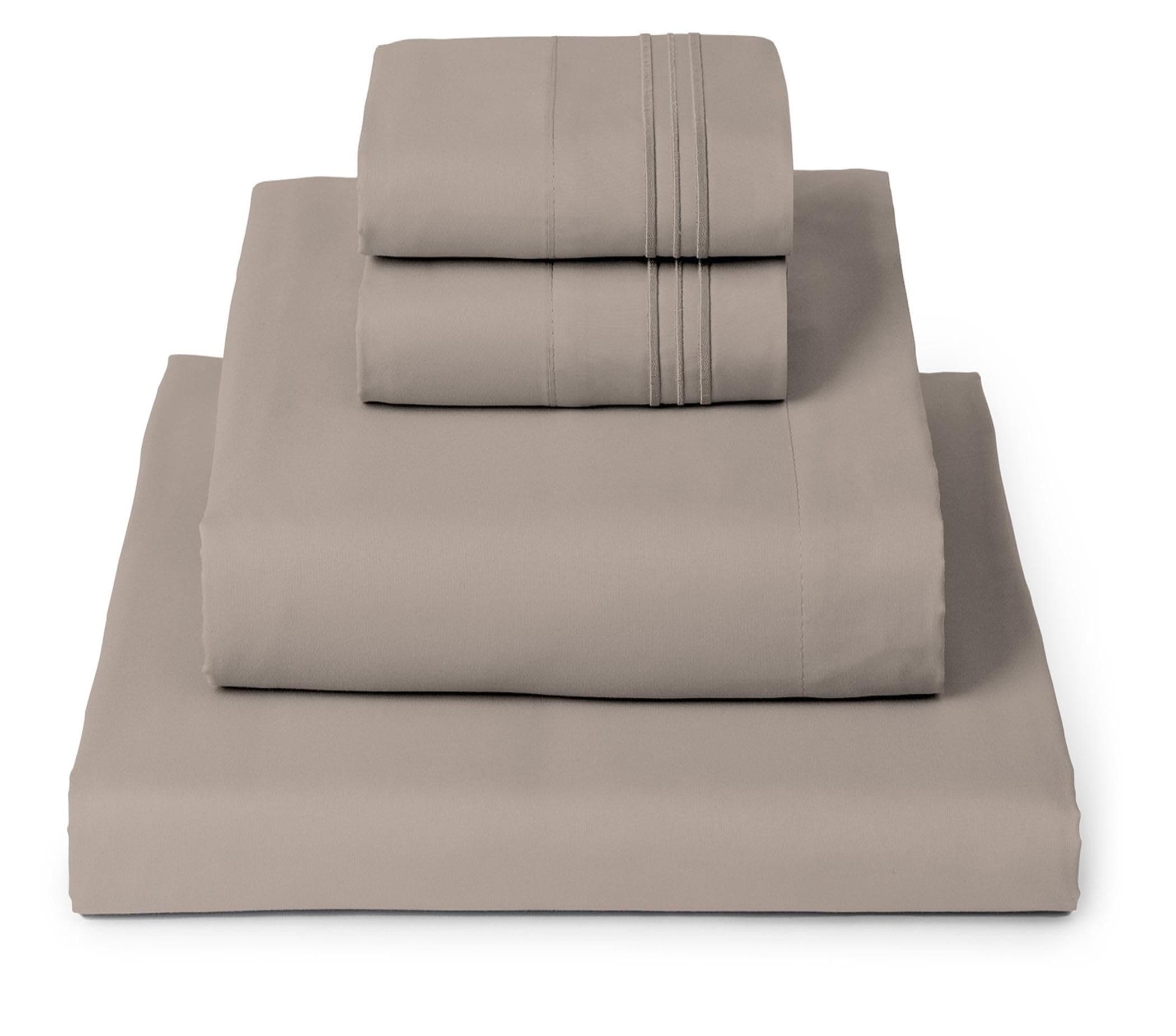 Queen, Tan : Mellanni Bed Sheet Set - Brushed Microfiber 1800 Bedding - Wrinkle, Fade, Stain Resistant - Hypoallergenic - 4 Piece (Queen, Tan)
