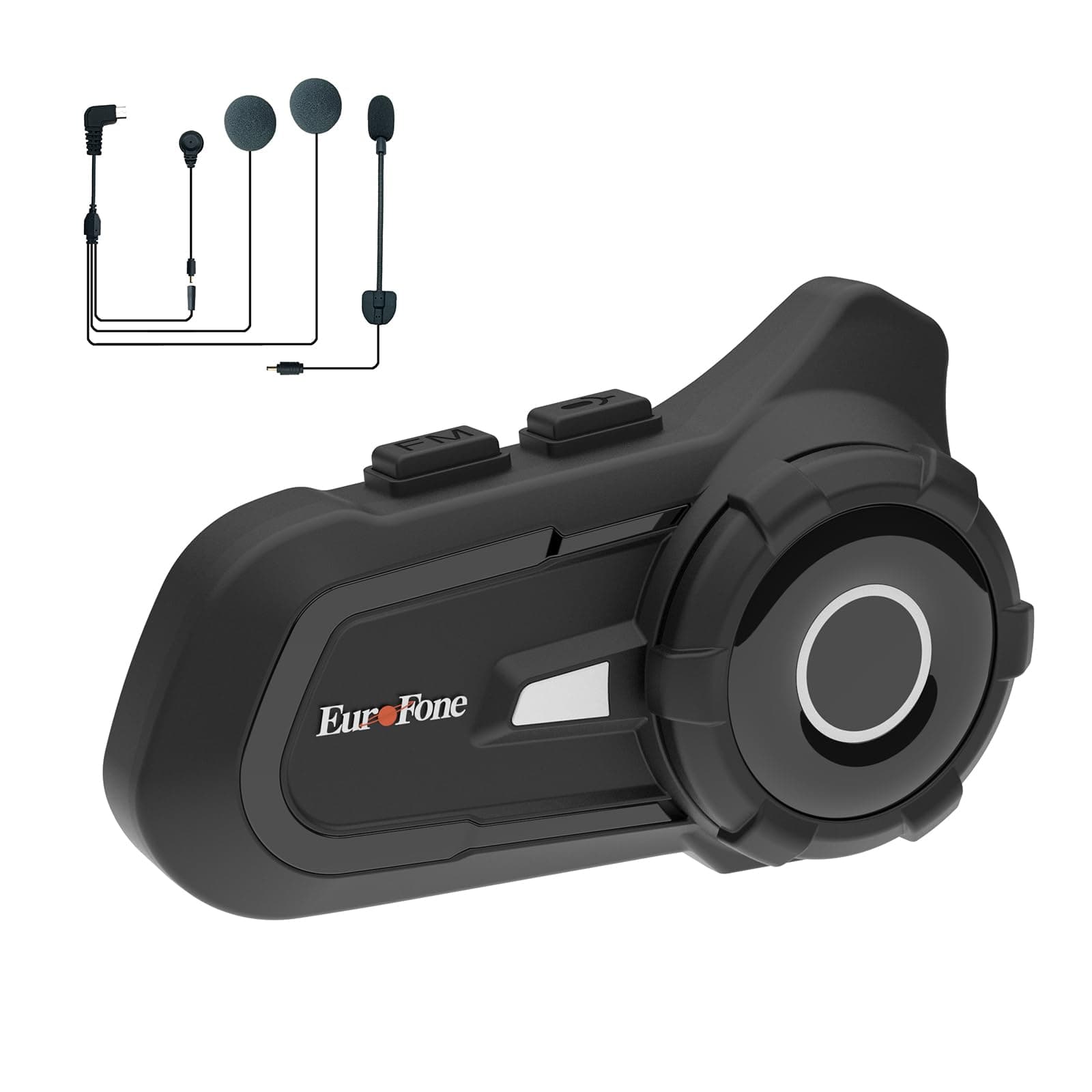 EuroFone S2 Motorcycle Bluetooth Headset 5.1-1 Pack Waterproof Helmet Headsets with Dual Mics for Rider Intercom | Sunscreen Dustproof BT Speakers for Motorcycle Accessories（1PCS