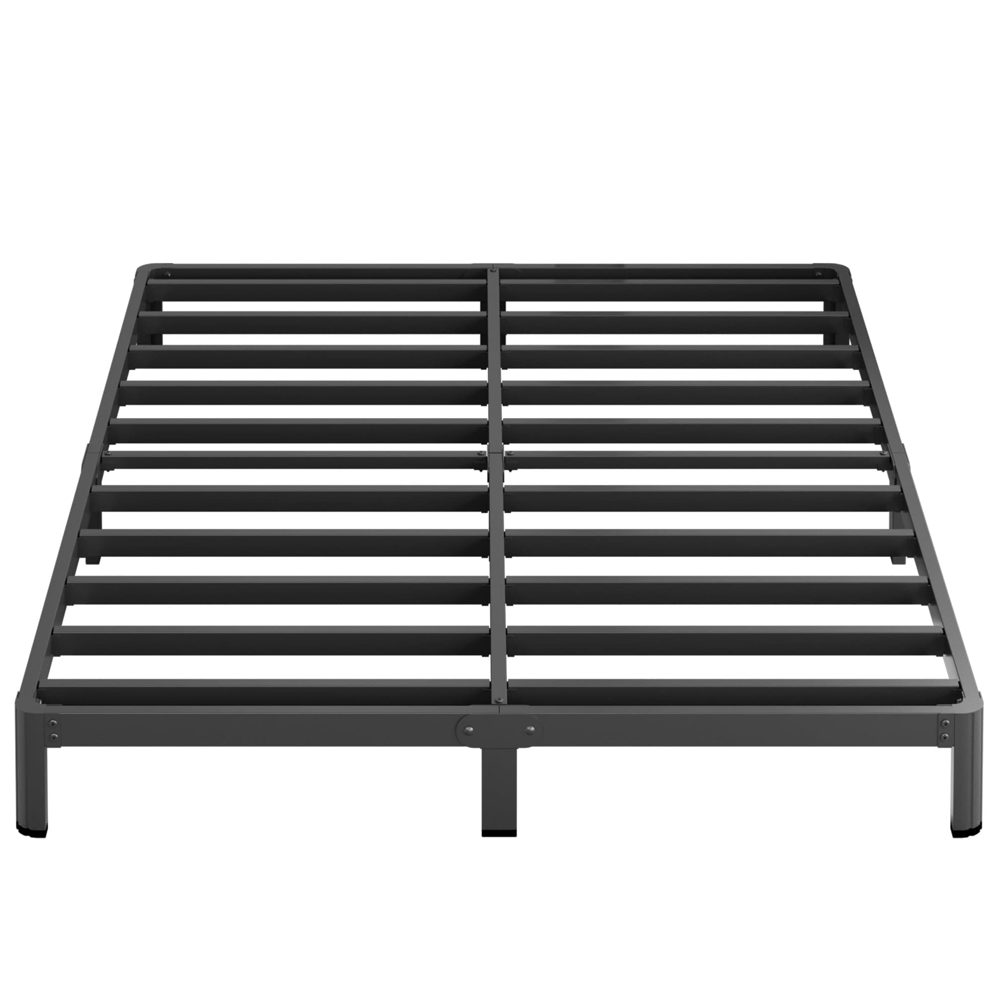 8 Inch Full Bed Frame No Box Spring Needed, Heavy Duty Full Size Metal Platform Bed Frame with Rounded Corner Legs, Easy Assembly, Noise Free, Black