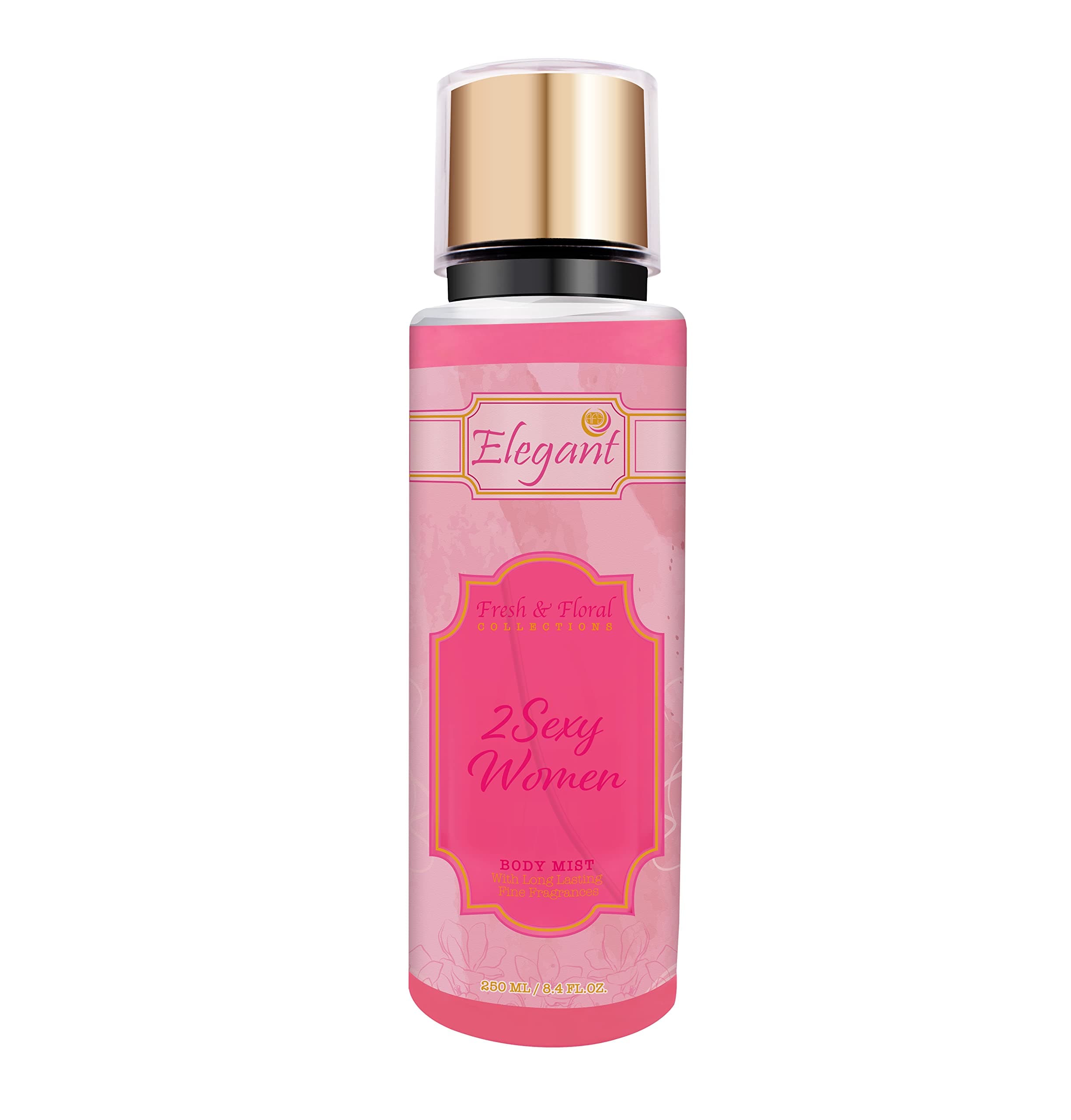 Elegant 2 Sexy Women Body Mist Spray – 250ML – Fine Perfumed Fragrance Mist | Aromatic, Long-Lasting Premium Scent, 8.45 fl. Oz.