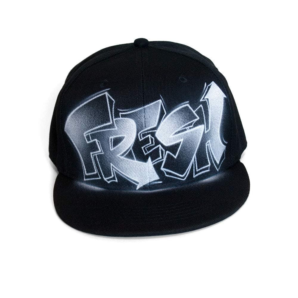 Personalized Snapback Hat Cap with Custom Graffiti Name or Initials |Airbrushed Cap |Hat with Name |Flat bill Cap |Painted Snapback Cap