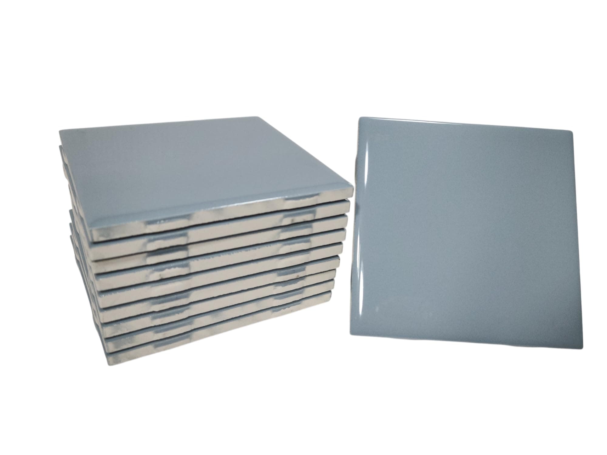 Daltile Blue Waterfall 4 in Ceramic Tile 4.25 inch Shower Bathroom Kitchen Backsplash Color 0169 4x4 Subway Square 10 Piece Box