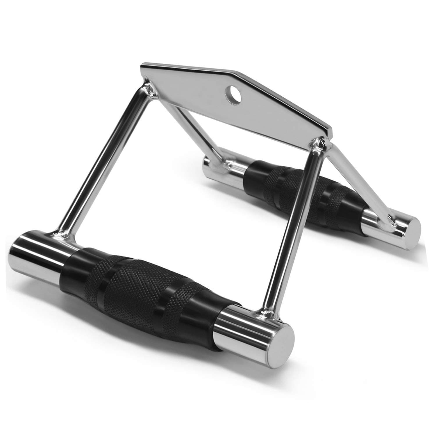 Double D Row Handle Cable Attachment - Non-Slip Rubber Hand Grips V Bar, Lat Pull Down Attachment, Ideal for Weight Workout & Gym Exercises