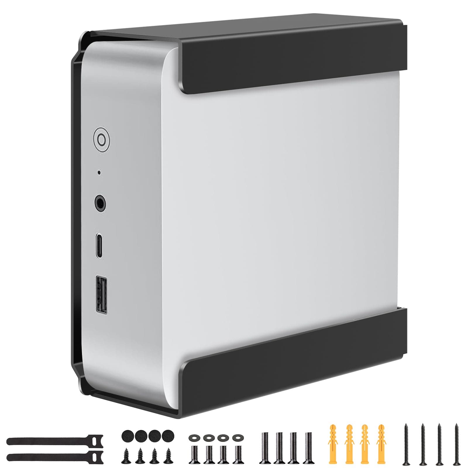 Metal Mini Pc Mount For Beelink Ser8 Pc, Ser6 Eqr6 Vesa Mount/ Wall Under Desk Mount, Only Ser8, Ser6, Easy To Install, Black