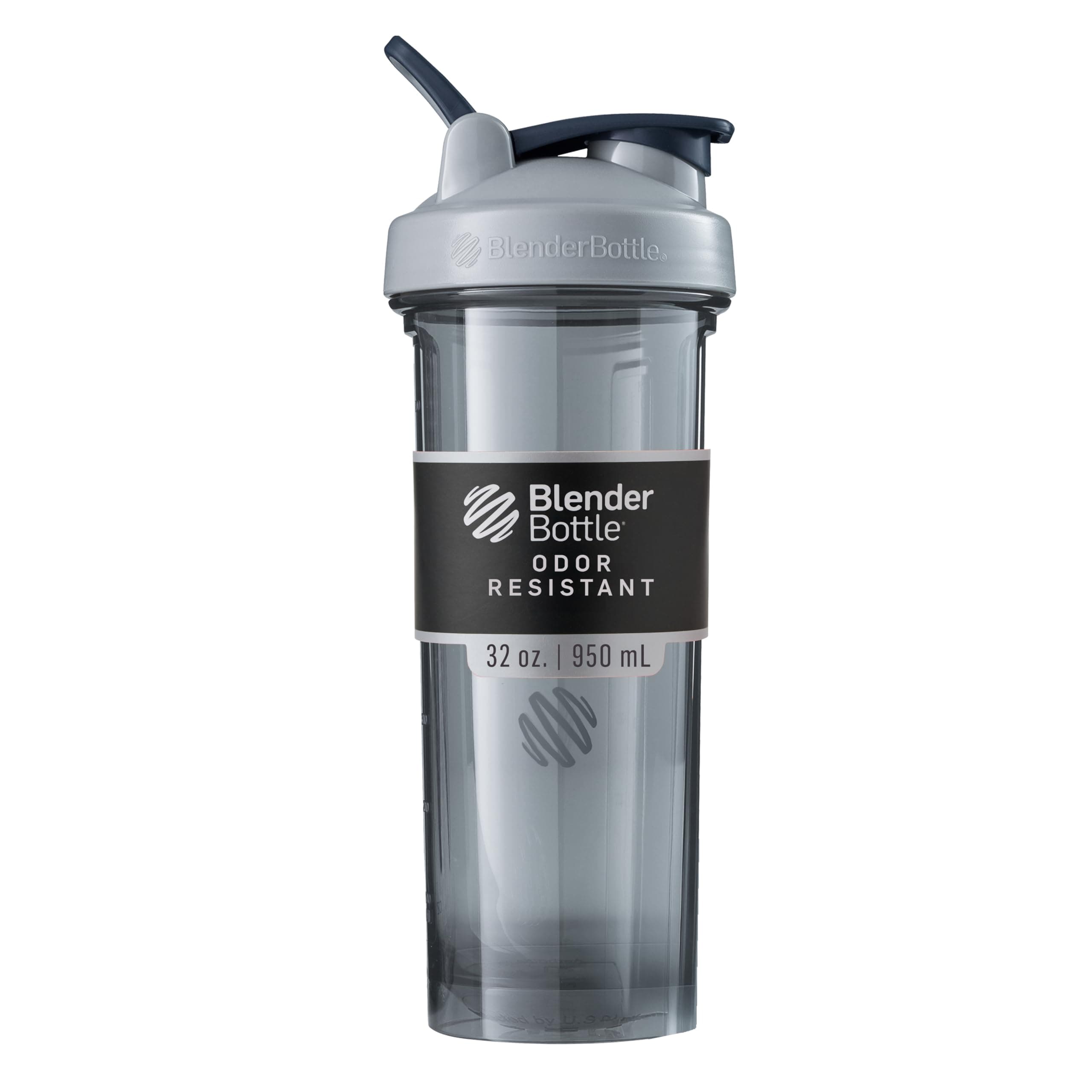 Shaker Bottle Pro Series Perfect for Protein Shakes and Pre Workout, 32-Ounce, Pebble Grey