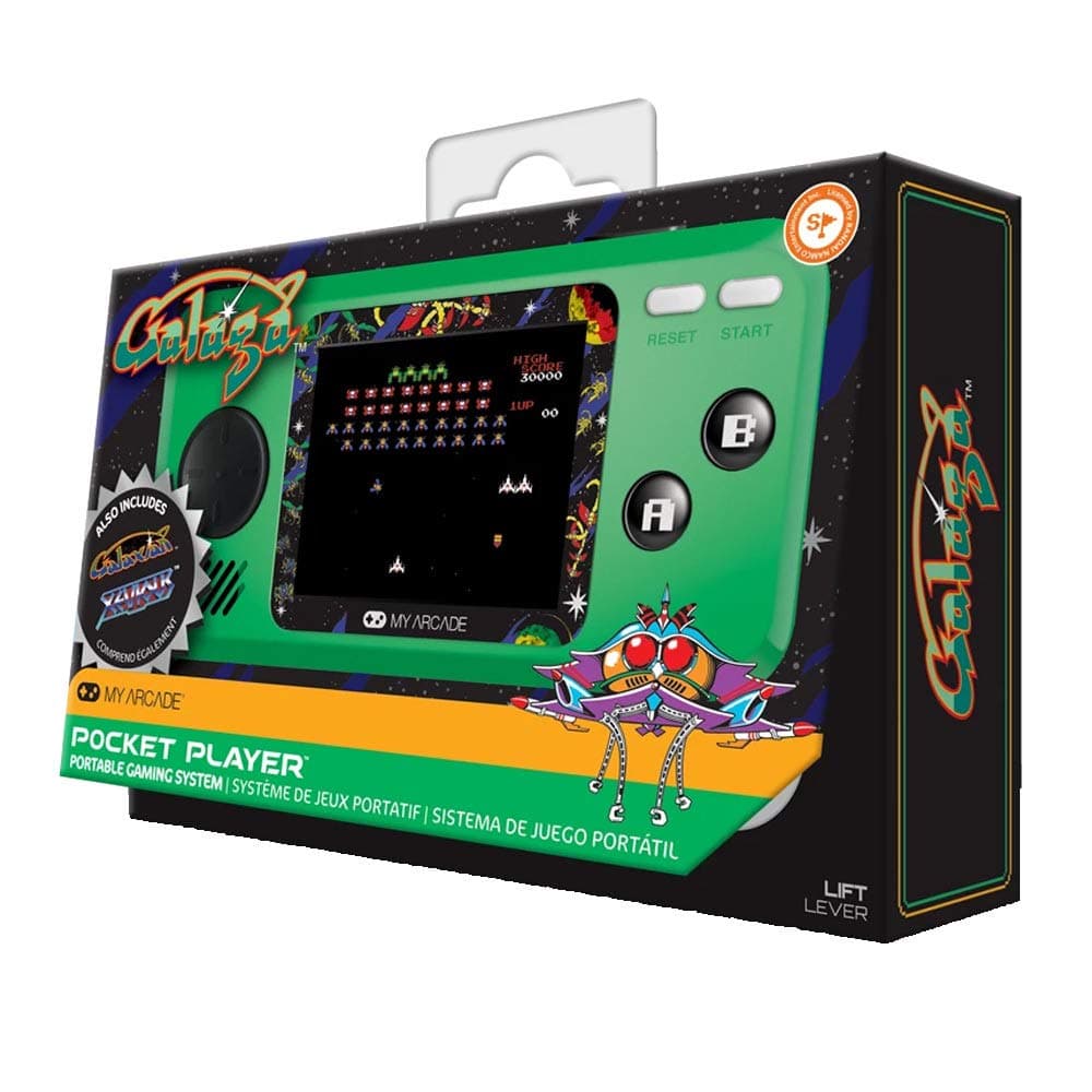 My Arcade Galaga Pocket Player: Portable Game Console: 3 Built in Games