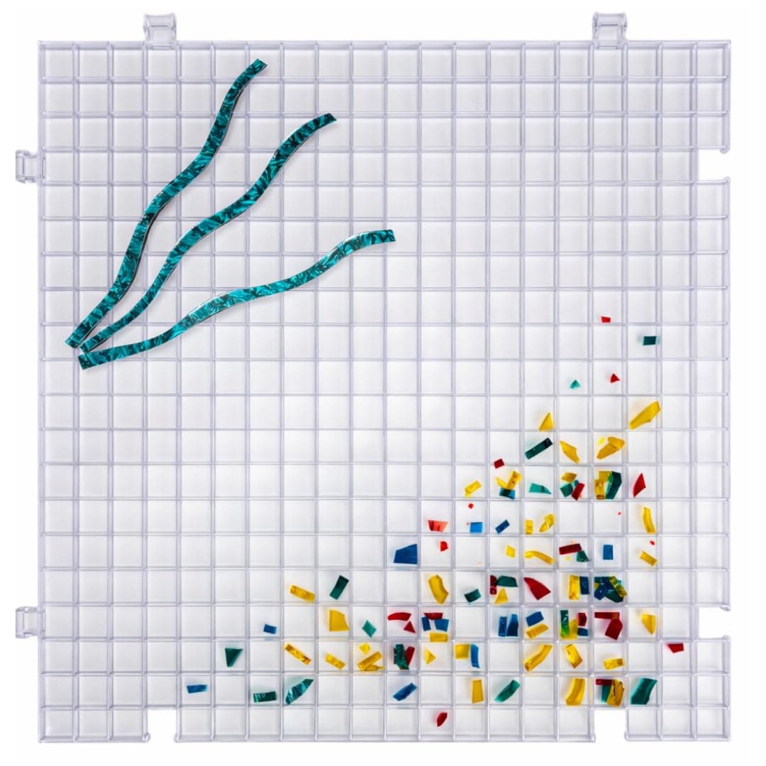 Creator's Waffle Grid 1 Pack - Stained Glass Cutting Mat - The Original Multi-Purpose Modular Grid System - Solid Bottom - Made in USA