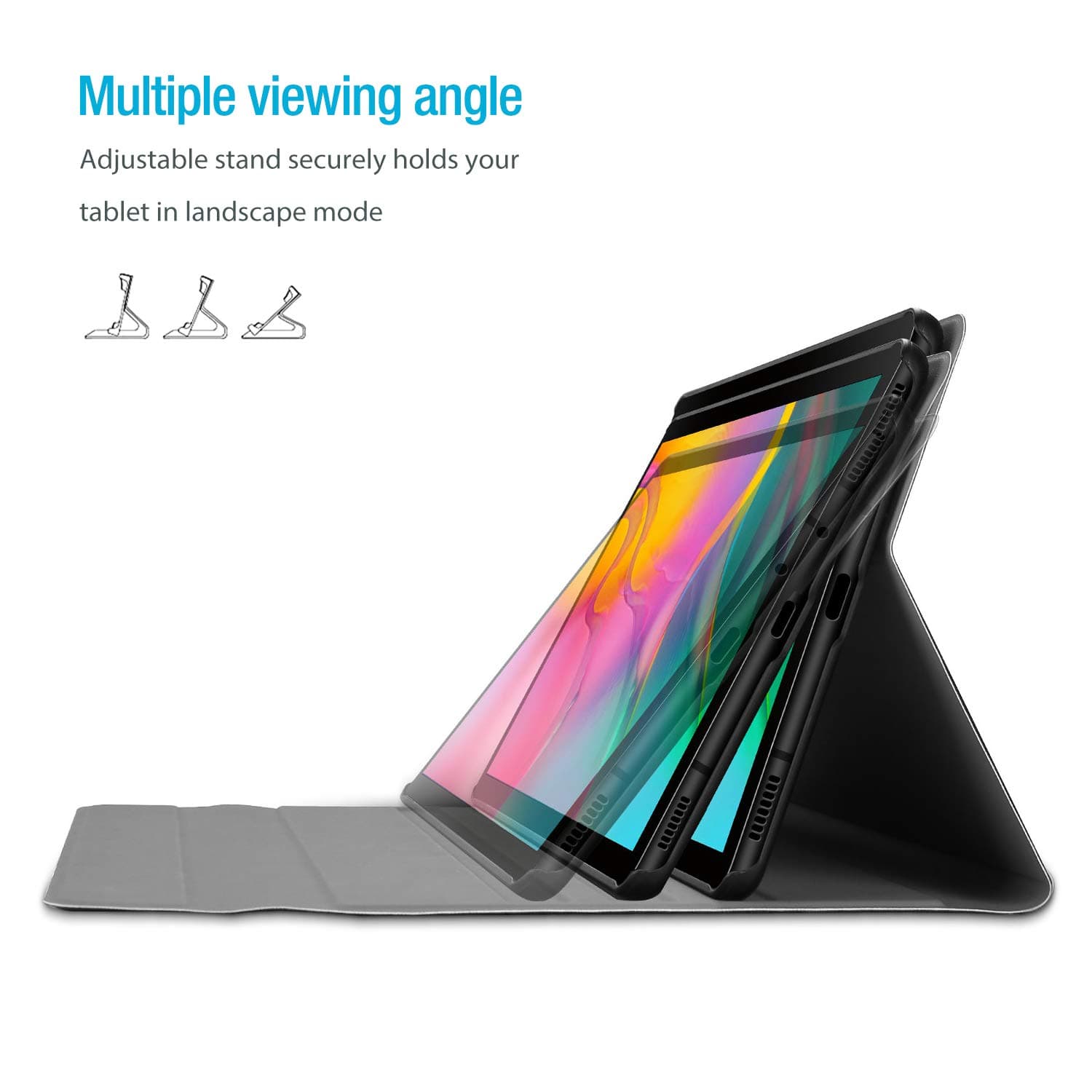 ProCase Galaxy Tab A 10.1 2019 Keyboard Case T510 T515 T517, Slim Shell Lightweight Cover with Magnetically Detachable Wireless Keyboard for Galaxy Tab A 10.1 Inch SM-T510 SM-T515 SM-T517 2019 -Navy