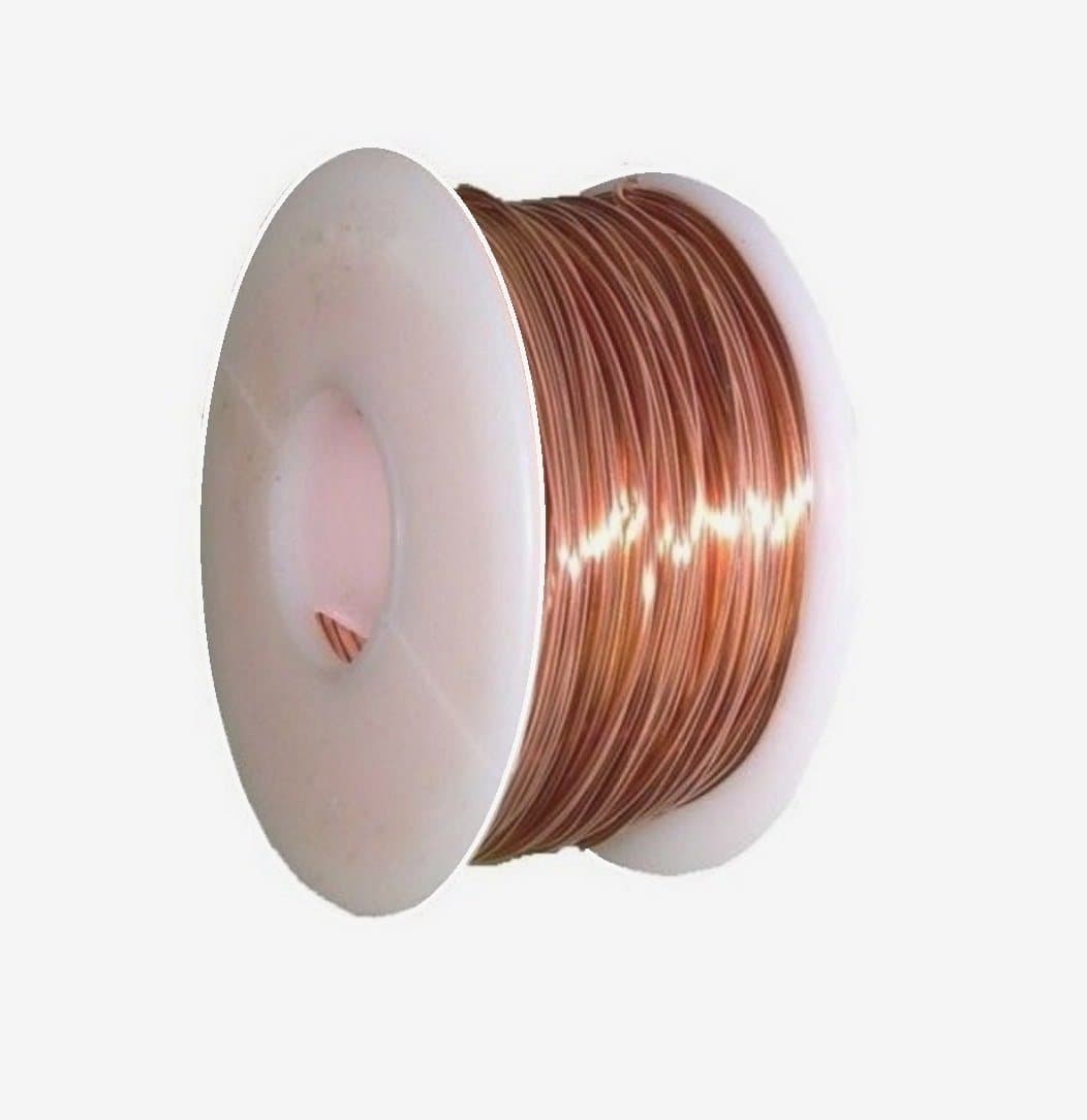 Solid Bare Copper Round Wire 1/2 Lb Spool (10 Ga / 16 Ft.)