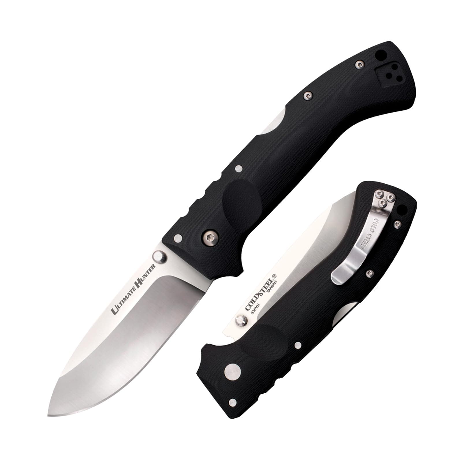 Ultimate Hunter 3.5" S35VN Razor-Sharp Blade 5" G-10 Easy-to-Grip Handle Hunting Folding Knife with Tri-Ad Locking Mechanism