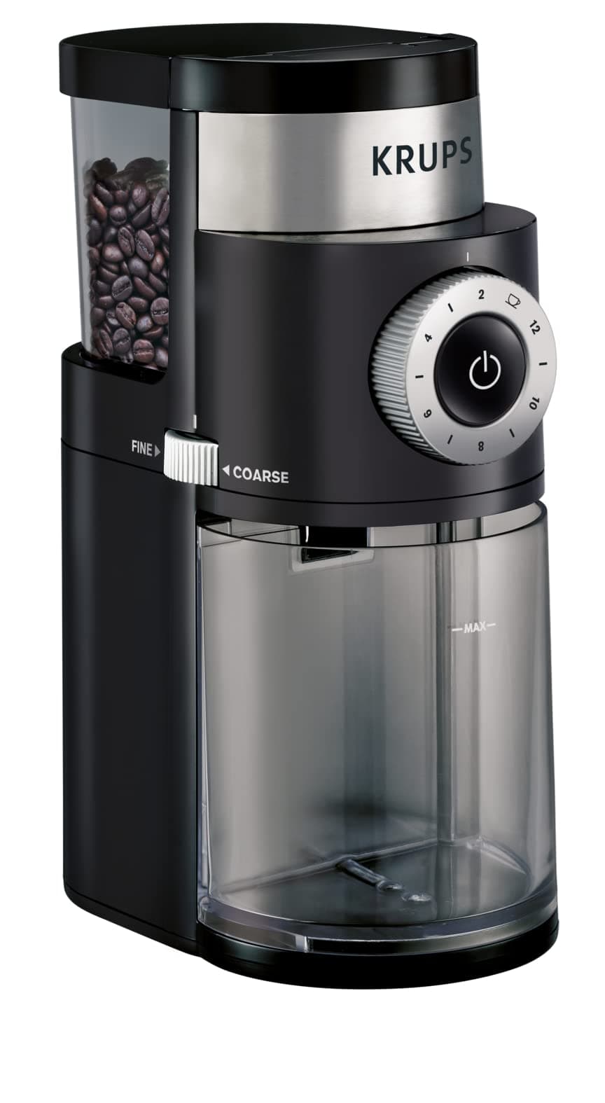 Precision Burr Coffee Grinder: 12 Settings, 8 oz Capacity for Drip, French Press, Espresso, Pour Over, Cold Brew - Stainless Steel, 110W, Auto-Stop, Easy Clean - Coffee Grinders for Home Use