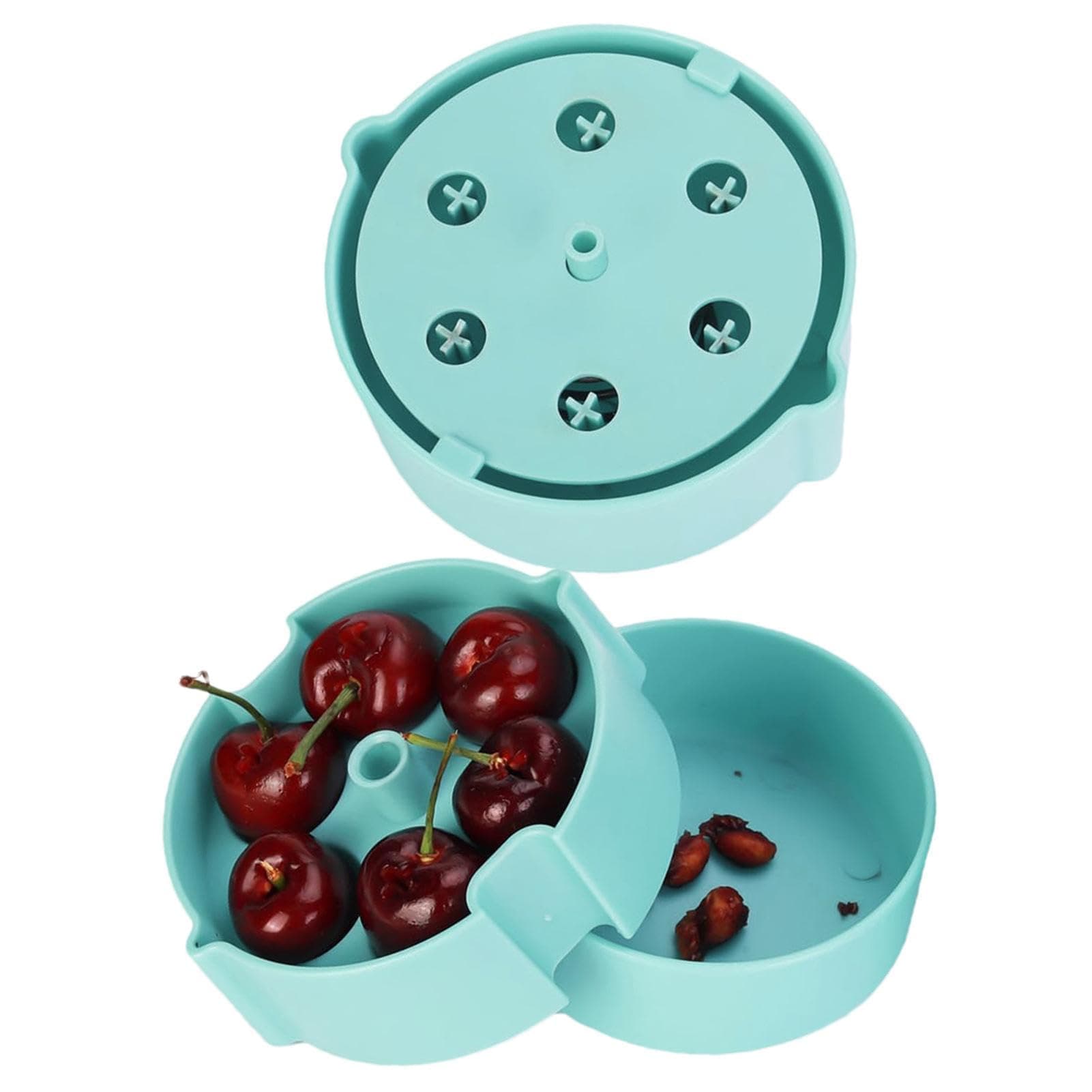 NALACAL Cherry Core Remover Tool, Cherry Pit Picking Remover, Multi Portable Cherry Pitter Corer Tool, Press Type Cherry Pitter For Removing 6 Cherry Pits At Once, Save Time & Space