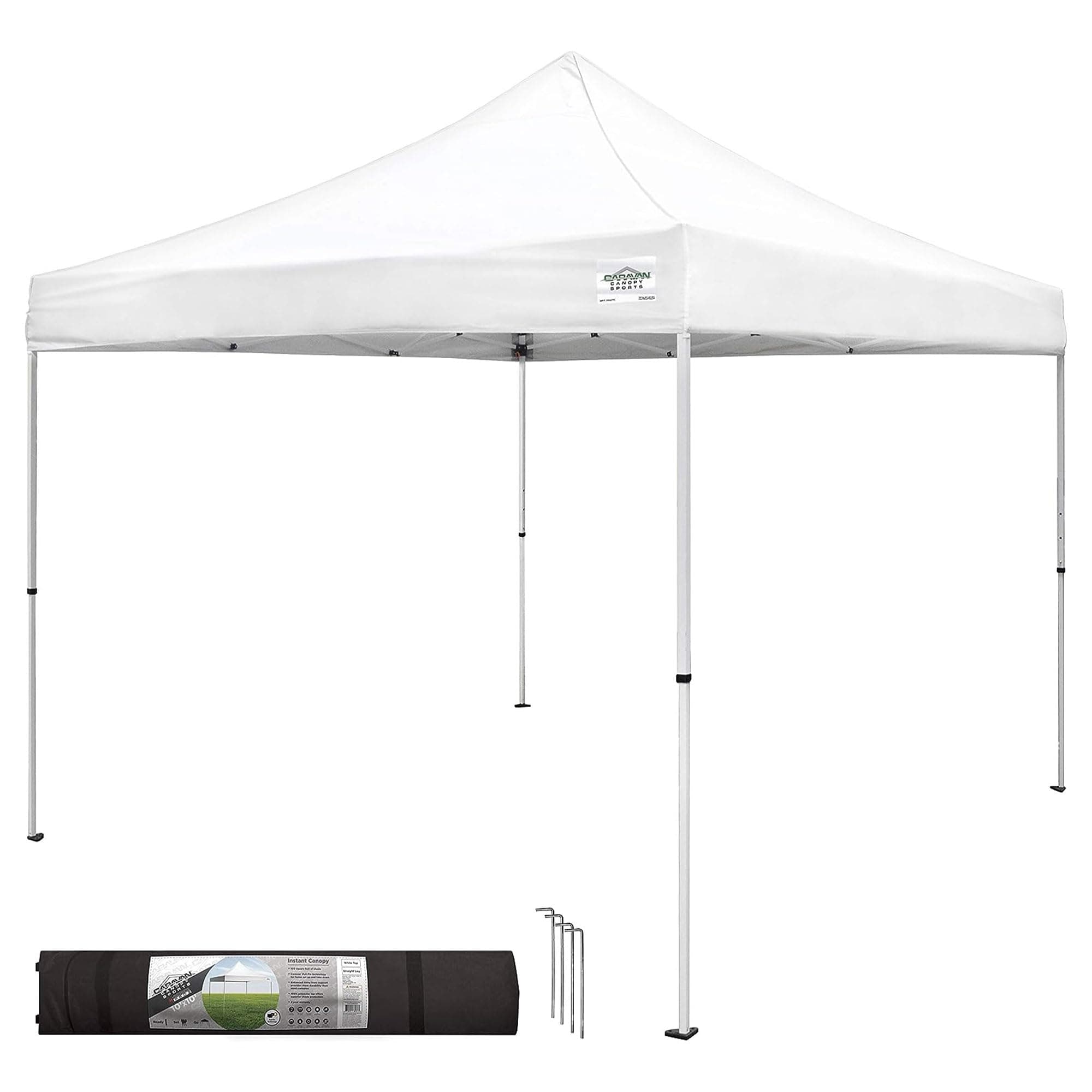Canopy M Series Pro 2 10 x 10 ft Straight Leg Pop-Up Canopy Tent, White