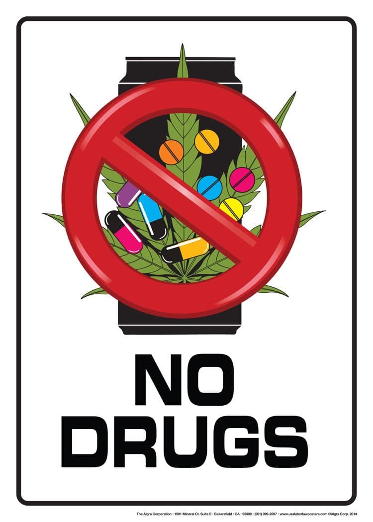 No Drugs Workplace Poster