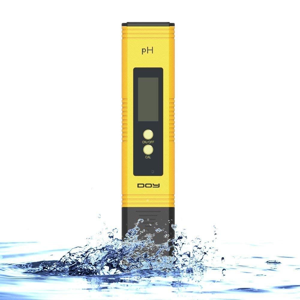 DOY PH Tester Meter Digital for Water, Hydroponics, Aquarium, Pool & Food PH Test for Hydroponics(0.01 / High Accuracy /- 0.05 and 0.00-14.00 Measurement Range)-Yellow