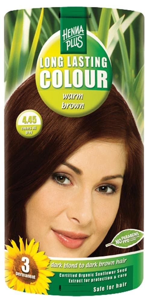 HennaplusLong Lasting Colour Warm Brown 4.45