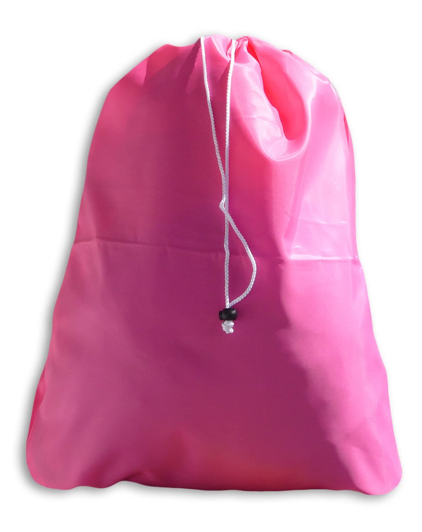 Laundry Bag, Drawstring, Locking Closure - Color: Fluorescent Pink